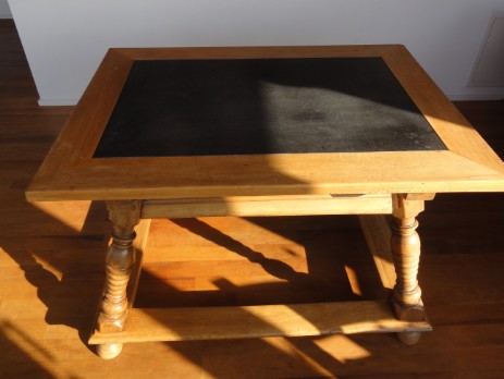 alter schragentisch mit schieferplatte 250jährig swiss alpine design rural table 250 years odl