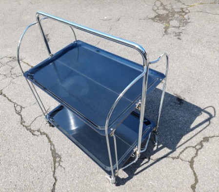 M65 Dinett Bremshey Serviewagen teatrolley klappbar schwarz M65 Dinett Bremshey Serviewagen teatrolley klappbar schwarz