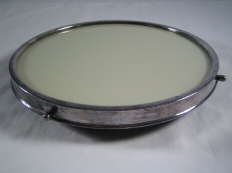 art déco drehteller servierteller glas nickel furniert art déco drehteller servierteller glas nickel furniert