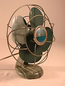 fifties ventilator art déco handybreeze metallguss blech 