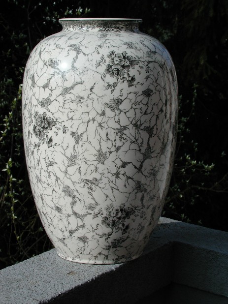 grosse bodenvase villeroy Boch Alt Mettlacher Kupferstiche grosse bodenvase villeroy Boch Alt Mettlacher Kupferstiche