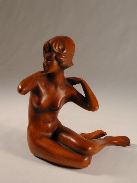 porzellan keramik statue backfisch mädchen braun um 1960 porzellan keramik statue backfisch mädchen braun um 1960