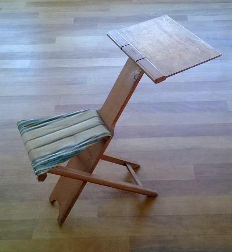 rare swiss design table stool pultamhock tischamsitz aba amriswil klappsitz mit arbeitsplatte