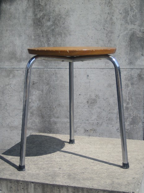 60erjahre schichtholz hocker sixties design stool