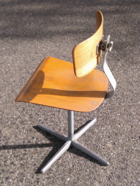 embru bürostuhl schulstuhl höhenverstellbar ergonomisch um 1960