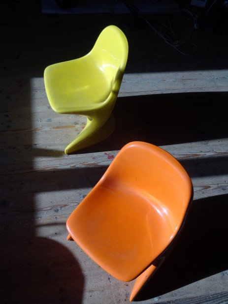 Casalino Junior Kinderstühle orange gelb weiss original Casalino Junior Kinderstühle orange gelb weiss original