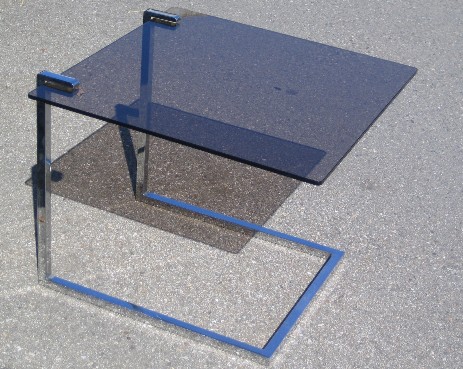 quadratischer rauchglas clubtisch chrom um 1965 quadratischer rauchglas clubtisch chrom um 1965