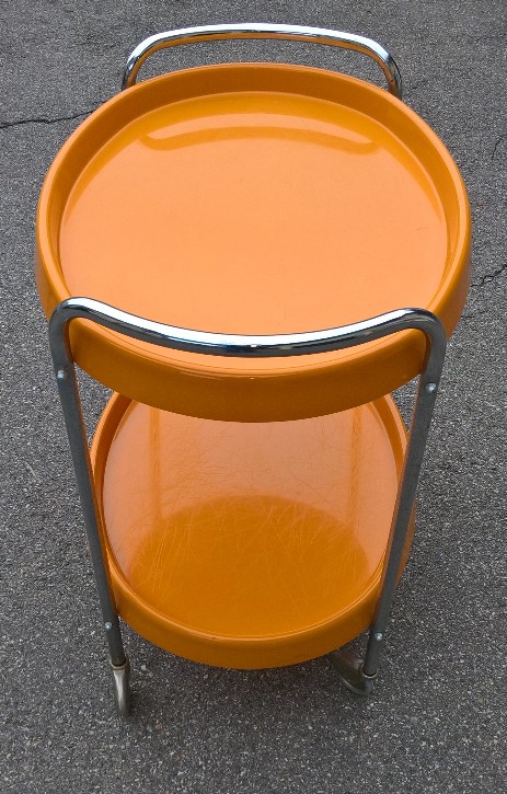pop art sixties servierboy orange plastik chrom pop art sixties servierboy orange plastik chrom