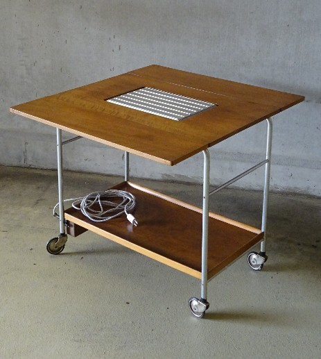 art déco servierboy elektroboy heizbar mit grossen auszügen um 1945 1950 art déco servierboy heizbar mit grossen auszügen um 1945 1950