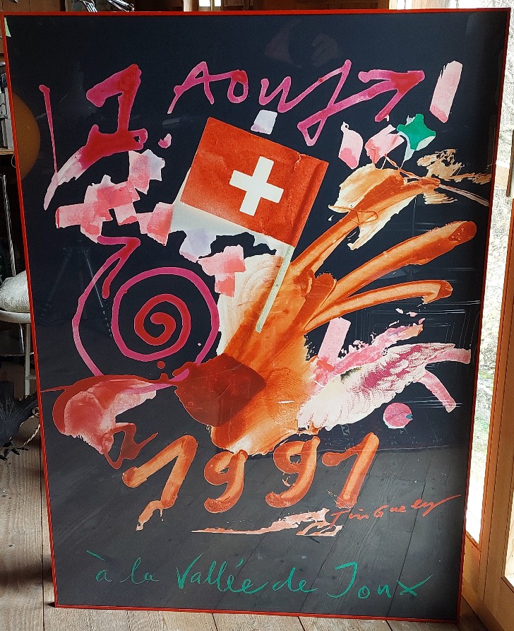 Originalplakat Jean Tinguely 1. August 1991 à la Vallée de Joux